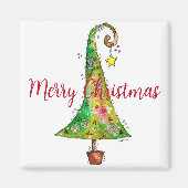 Whimsikaler Weihnachtsbaum Magnet (Vorne)