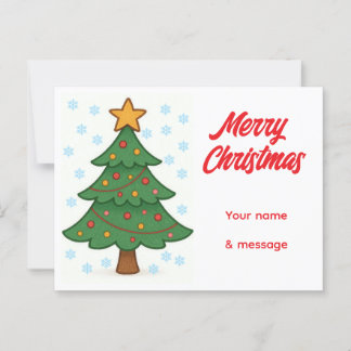 Whimsikaler Weihnachtsbaum Postkarte