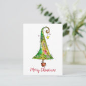 Whimsikaler Weihnachtsbaum Postkarte (Stehend Vorderseite)