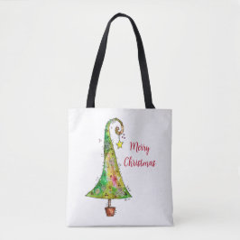Whimsikaler Weihnachtsbaum Tasche