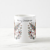 Whimsikaler Weihnachtsgel mit mehrfarbigen Flügeln Kaffeetasse (Mittel)