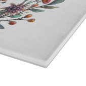 Whimsikaler Weihnachtsgel mit mehrfarbigen Flügeln Schneidebrett (Ecke)