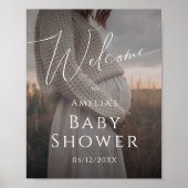 Whimsikales neutrales Foto Begrüßungsschild Kinder Poster (Vorne)