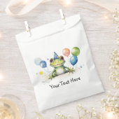 Whimsikalgrüner Frosch mit Ballons Geschenktütchen (Ausgeschnitten)
