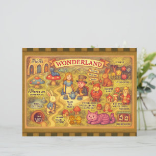 Whimsikalische Alice Abenteuer in Wonderland Karte