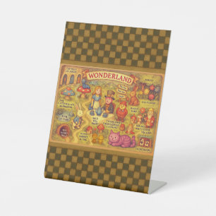 Whimsikalische Alice Abenteuer in Wonderland Karte Sockelschild