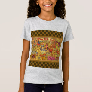 Whimsikalische Alice Abenteuer in Wonderland Karte T-Shirt