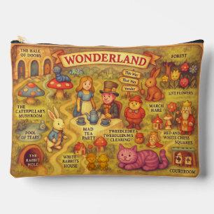 Whimsikalische Alice Abenteuer in Wonderland Karte Zubehörtasche
