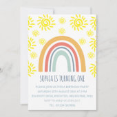 Whimsikalische Boho-Regenbogen-Sonne Einladung zum (Vorderseite)
