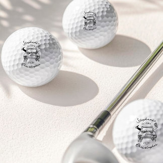 Whimsikalische handgezeichnete Kritzeleien Paar Fr Golfball