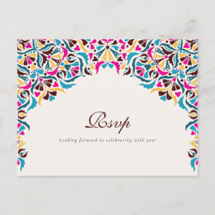 Whimsikalische Luxus Elfenbein Blumen Stil Rahmen Postkarte