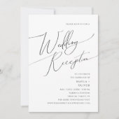 Whimsikalische minimalistische Schrift Hochzeitsem Einladung (Vorderseite)