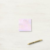 Whimsikalische rosa Wasserfarben-Studie Essential Post-it Klebezettel (Auf Schreibtisch)