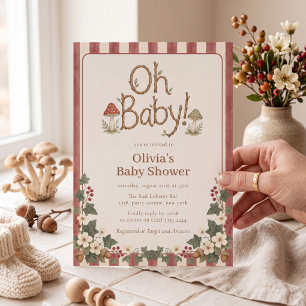 Whimsikalische rustikale Zweig-Baby-Party-Einladun Einladung