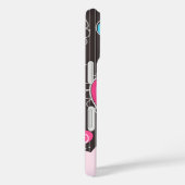 Whimsikalrosa blaue Herzen und Blume Blumenname Case-Mate iPhone Hülle (Rückseite / Rechts)