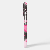 Whimsikalrosa graue Herzen und Blume Blumenname Case-Mate iPhone Hülle (Rückseite / Links)