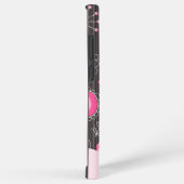 Whimsikalrosa graue Herzen und Blume Blumenname Samsung Galaxy Hülle (Rechte Seite)