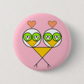 Whimsikalrosa niedliche Lieblinge mit Herzen Button (Vorderseite)