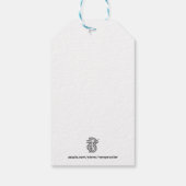 Whimsikalrosa niedliche Lieblinge mit Herzen Geschenkanhänger (Rückseite)