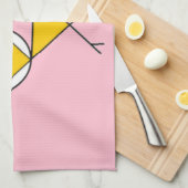 Whimsikalrosa niedliche Lieblinge mit Herzen Geschirrtuch (Viertel Falte)