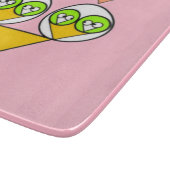 Whimsikalrosa niedliche Lieblinge mit Herzen Schneidebrett (Ecke)