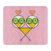 Whimsikalrosa niedliche Lieblinge mit Herzen Schneidebrett (Vorderseite)