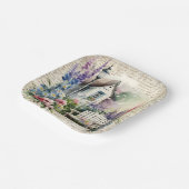 Whimsikanische Hütte Märchengebirge Blumengarten Pappteller (Gewinkelt)