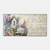 Whimsikanische Hütte Märchengebirge Blumengarten Schreibtischunterlage (Vorderseite)