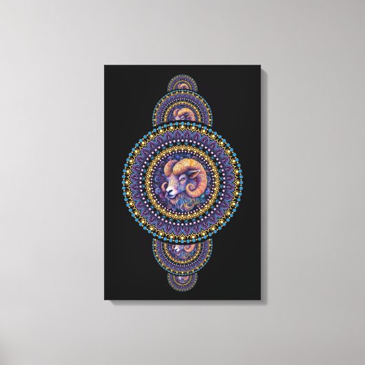 Whimsikärchen Ornamental Mandala Leinwand (Vorderseite)