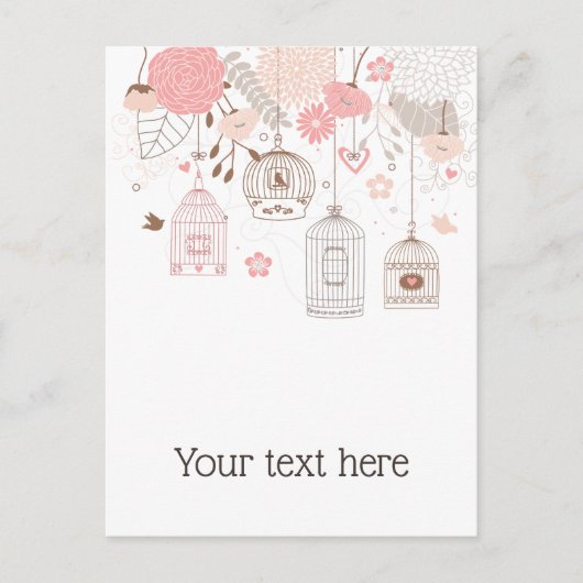 Whimsikäre Birdcages Personalisiert Postkarte (Vorderseite)