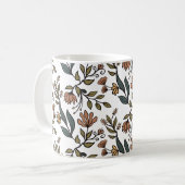 Whimsikäre Blume & Blätter Bouquet Kaffeetasse (Vorderseite Links)