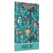 Whimsikäre Meerjungfrauen Aquamarin Klemmbrett (Rechts)