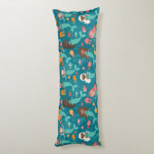 Whimsikäre Meerjungfrauen Aquamarin Seitenschläferkissen (Rückseite (Vertikal))