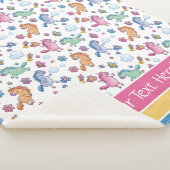 Whimsikäre Unicorns und helle Hübsche Blume Sherpadecke (3/4)