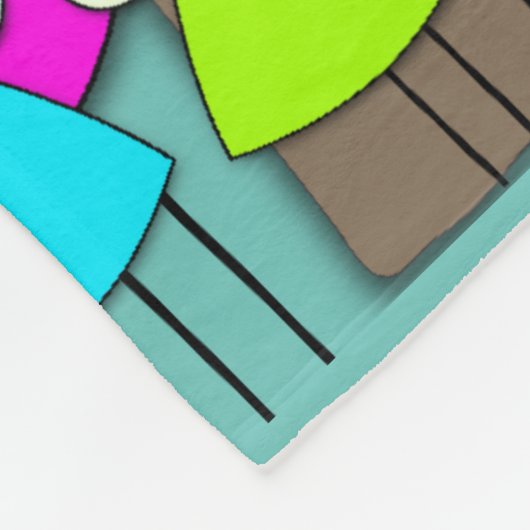 Whimsikäre Vögel der Sozialarbeiter Fleecedecke (Ecke)