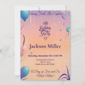 Whimsikballon Geburtstag Einladung mit Red Panda (Vorderseite)