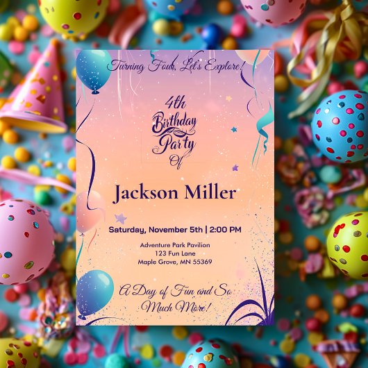 Whimsikballon Geburtstag Einladung mit Red Panda