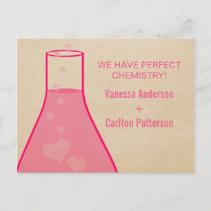 Whimsikbecher Save the Date Postkarte, rosa Ankündigungspostkarte