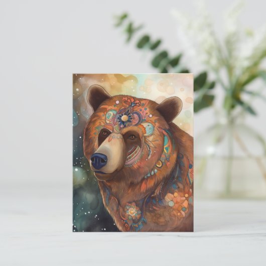 Whimsikbraun Postkarte (Stehend Vorderseite)