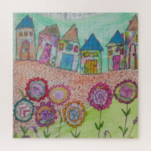 Whimsikerhäuser und Blume