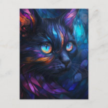 Whimsikerkatze und farbenfrohe Hartglaskatze