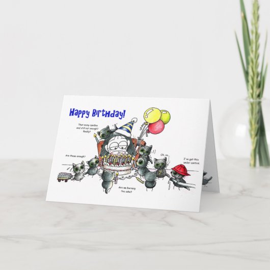 Whimsikerkatzen Geburtstagskarte Dankeskarte (Vorderseite)