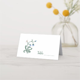 Whimsikfarbene Blume Hochzeit Platzkarte