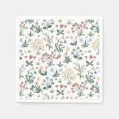 Whimsikfarbene Blume Hochzeit Serviette (Vorderseite)