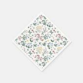 Whimsikfarbene Blume Hochzeit Serviette (Ecke)