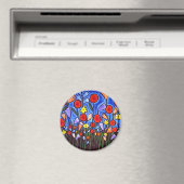 Whimsikfarbene Blume Magnet (In Situ (Geschirrspüler))