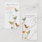 Whimsikfarbene Sommervögel und Wirbel Moderne Visitenkarte (Vorne/Hinten)