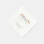 Whimsikfarbene Wildblume | Hochzeit von Napkins Serviette (Ecke)