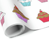 Whimsikfarbener Cupcake Geschenkpapier (Rolleneckpunkt)