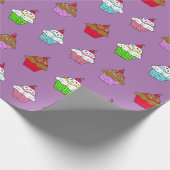Whimsikfarbener Cupcake Geschenkpapier (Ecke)